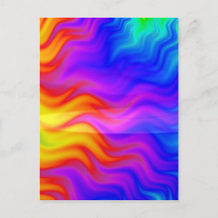 Colorful Rainbow abstract 3D art Postkarte
