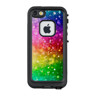 Colorful Rainbow Bokeh Glitzer LifeProof FRÄ’ iPhone SE/5/5s Hülle