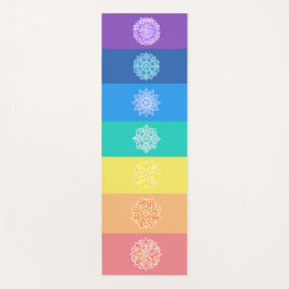Colorful Rainbow Chakras Mandalases Yoga Mat Yogamatte