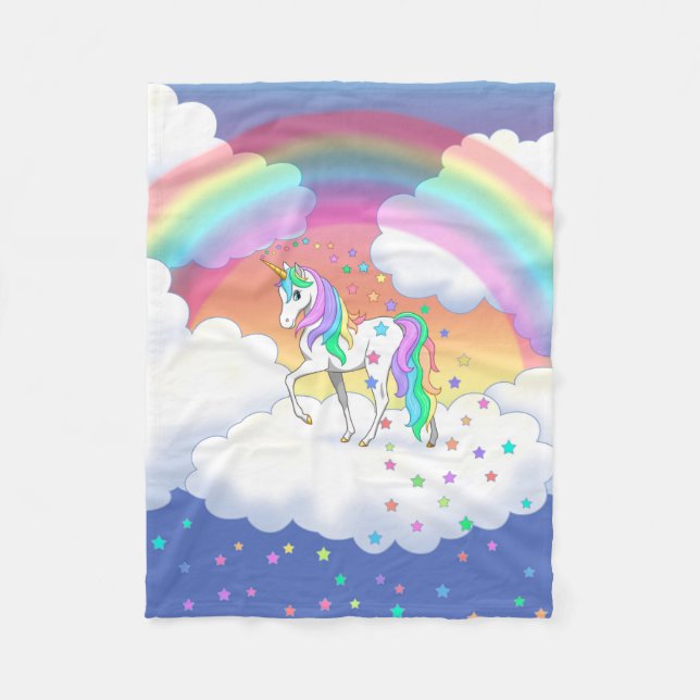 Colorful Rainbow Fleecedecke (Vorderseite)