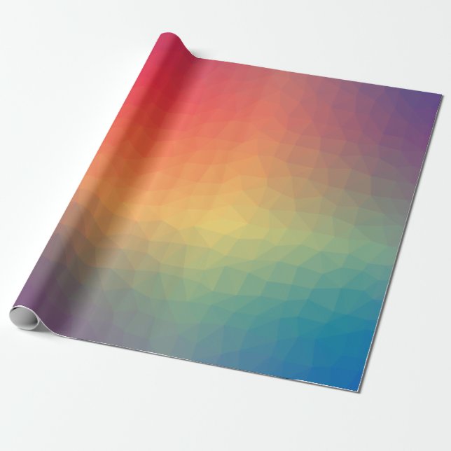 Colorful rainbow gradient geometric geschenkpapier (Ungerollt)
