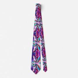 Colorful Rainbow Horse Splatter Krawatte