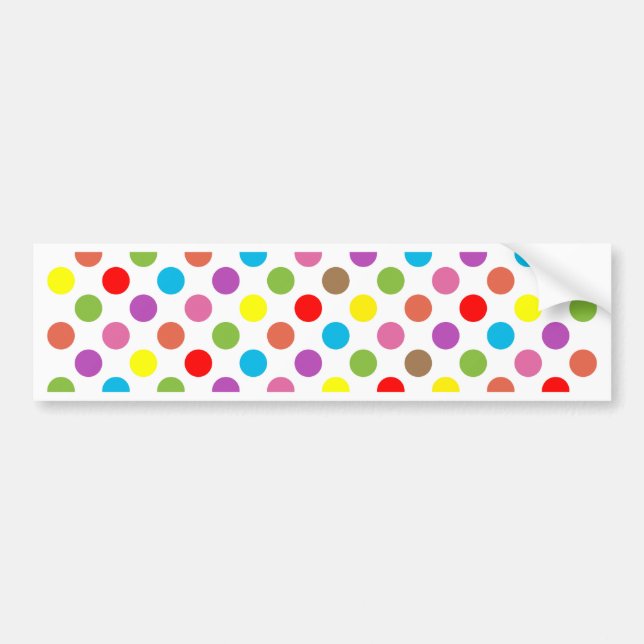 Colorful rainbow polka dots pattern autoaufkleber (Vorne)