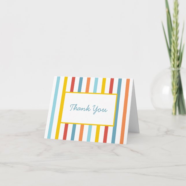 Colorful Rainbow Thank You Card Dankeskarte (Vorderseite)