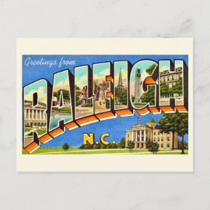 Colorful Raleigh NC Grüße Postkarte