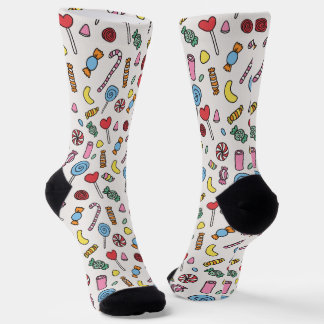 Colorful Retro Cartoon Candy Pattern Socks Socken