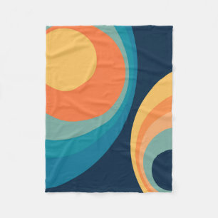 Colorful retro Circles Design Fleecedecke
