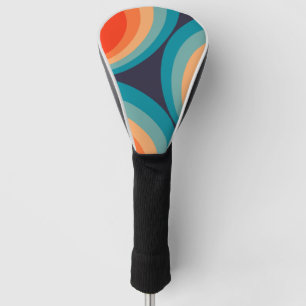 Colorful retro Circles Design Golf Headcover