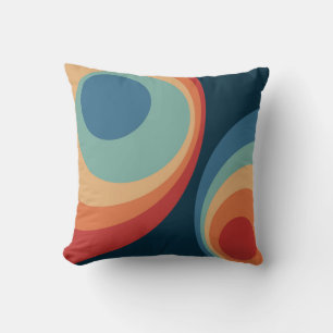 Colorful retro Circles Design Kissen