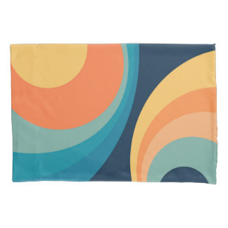 Colorful retro Circles Design Kissenbezug