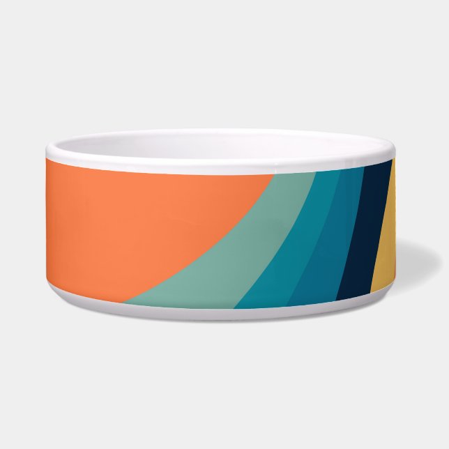 Colorful retro Circles Design Napf (Vorderseite)
