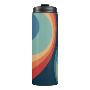 Colorful retro Circles Design Thermosbecher