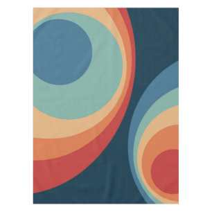 Colorful retro Circles Design Tischdecke