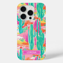 Colorful Saguaro Cacti Personalized Case-Mate iPhone Hülle