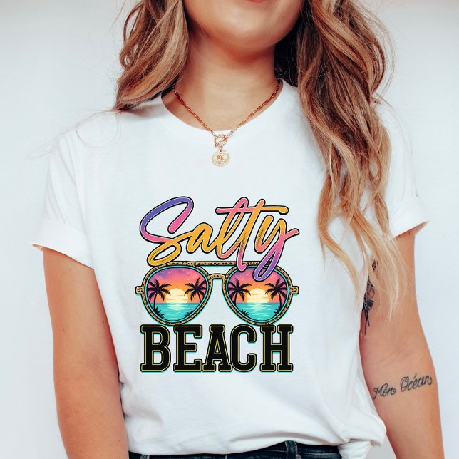 Colorful Salty Beach Sunglasses; Summer Vacation T-Shirt (Von Creator hochgeladen)