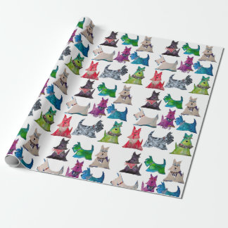 Colorful Scottie Wrapping Paper Geschenkpapier