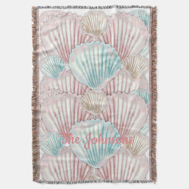 Colorful Seashell Cluster Decke (Vorderseite Vertikal)