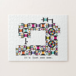Colorful Sewing Machine Quilt Pattern