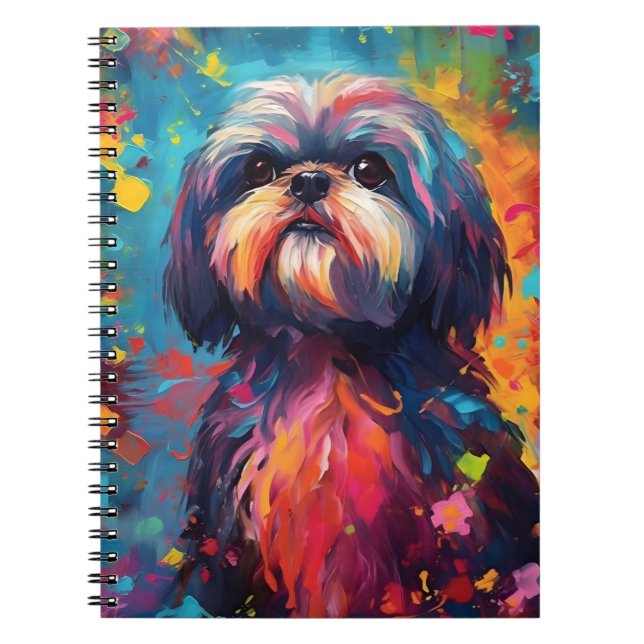 Colorful Shih Tzu Notizblock (Vorderseite)