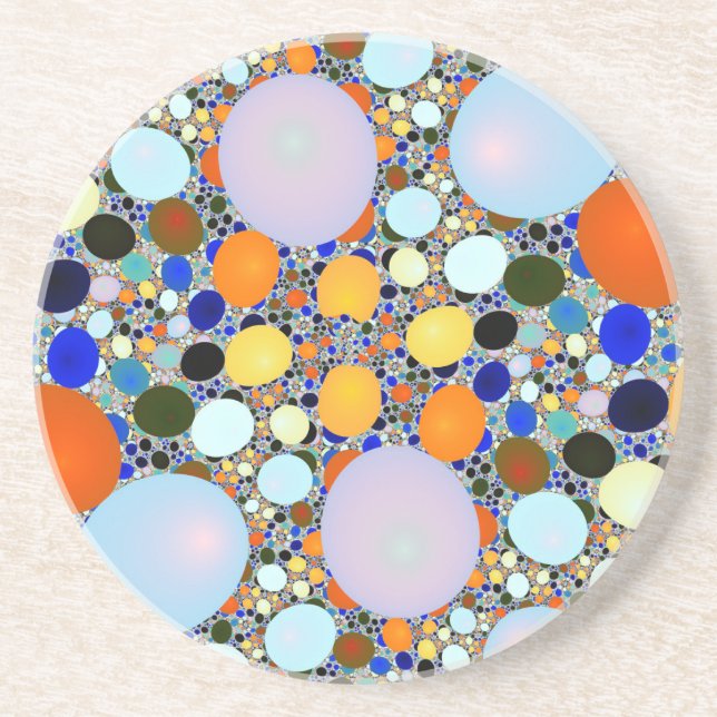 Colorful Shiny Stones Terrazzo Coaster Getränkeuntersetzer (Vorne)