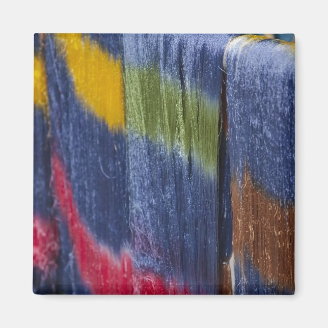 Colorful silk threads, Mandalay, Myanmar Magnet (Vorne)