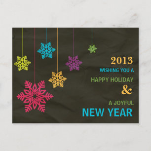 Colorful snowflakes-Holiday postcard Feiertagspostkarte