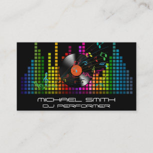 Colorful Sound Bar Equalizer Musiknoten Visitenkarte