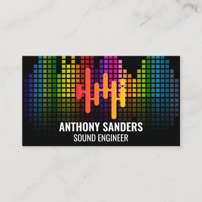 Colorful Sound Equalizer | Musik Visitenkarte (Vorderseite)
