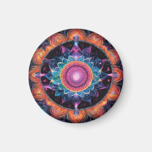 Colorful Space Mandala Magnet