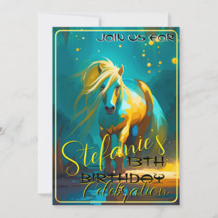 Colorful Spirit Pony 40 Anniversaire Invitation