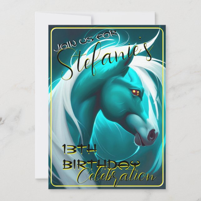 Colorful Spirit Pony 56 Anniversaire Invitation (Devant)