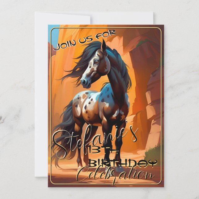 Colorful Spirit Pony 65 Anniversaire Invitation (Devant)