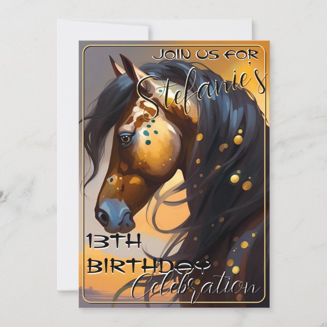 Colorful Spirit Pony 67 Anniversaire Invitation (Devant)