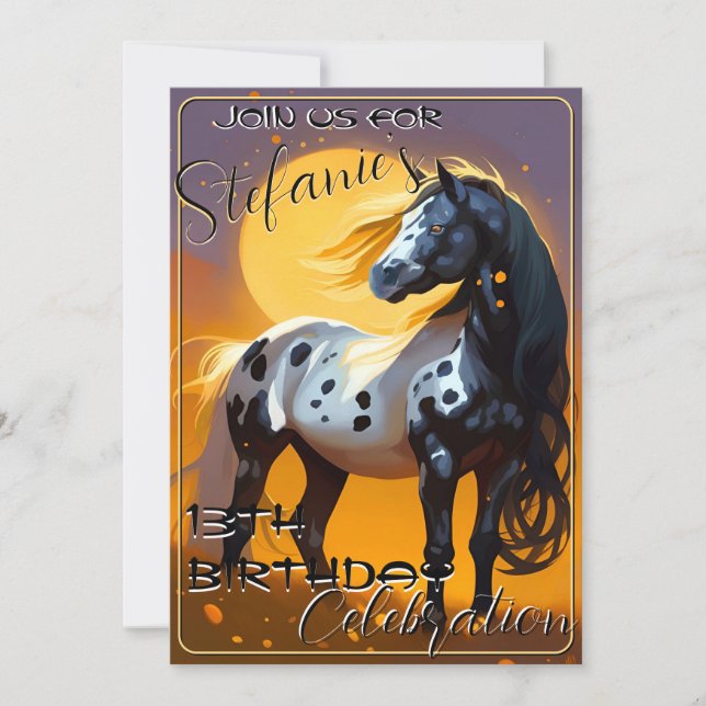 Colorful Spirit Pony 68 Anniversaire Invitation (Devant)