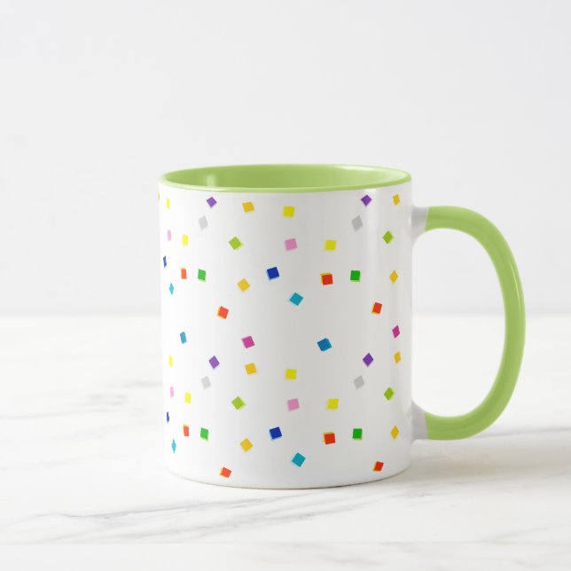 Colorful Square Confetti Tasse (Rechts)