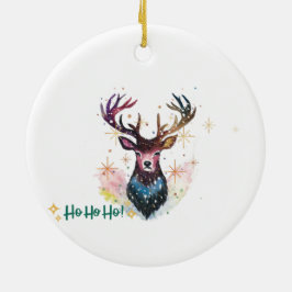Colorful Stag - Ho Ho Ho Keramik Ornament