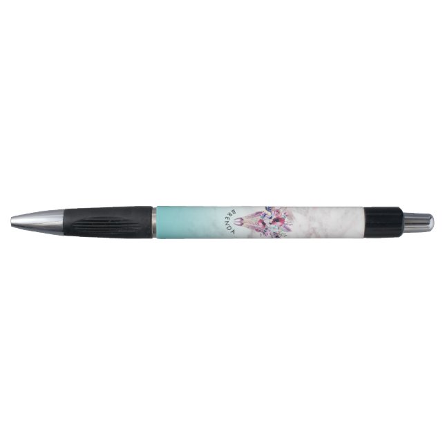 Colorful Stamm Boho Skull & Marble Ombre Kugelschreiber (Vorderseite)