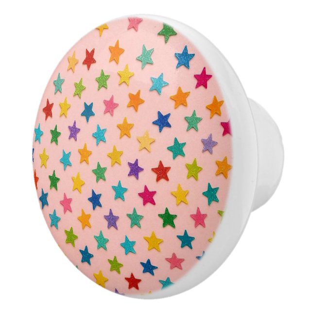 Colorful Star Knob Keramikknauf (Rechts)