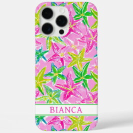 Colorful Starfish Monogrammed iPhone 16 Pro Max Hülle