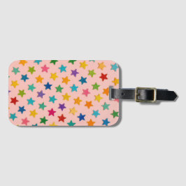 Colorful stars luggage tag. gepäckanhänger