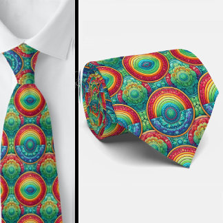Colorful Statement Tie | Rainbow Neck Tie Krawatte