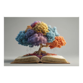 Colorful Storybook Tree Fantasy Bloom Fotodruck