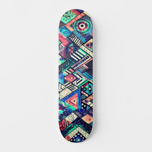 Colorful Street Graffiti Wide Skateboard