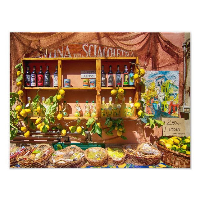 Colorful Street Stall in Italien Fotodruck (Vorne)