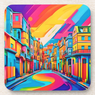 Colorful Street Vibes Getränkeuntersetzer