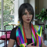 Colorful Stripes Abstract Schal<br><div class="desc">Bright colored stripes are fragmented,  cut and bent to make this fashion statement abstract. With red,  pink,  orange,  yellow,  blue,  green and purple this design is versatile.</div>