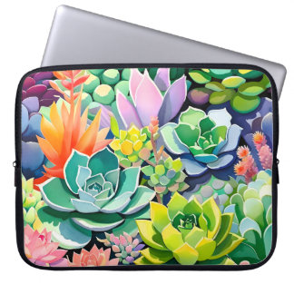 Colorful Summer Succulent Botanical Garden Laptopschutzhülle