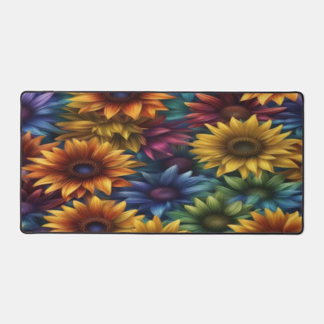 Colorful Sunflowers - Desk Mat (Recto)