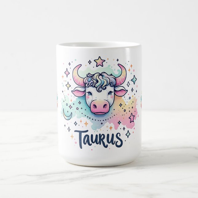 Colorful Taurus Bull Zodac Astrology Kaffeetasse (Mittel)
