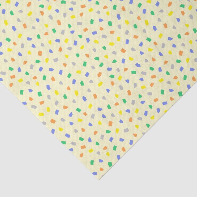 Colorful Terrazzo Confetti Pattern Amalfi Coast Seidenpapier (Ausschnitt)